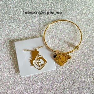 Women’s Mommy & Baby Mothers Day New Mom Necklace & Bracelet Pregnant Mum RTS